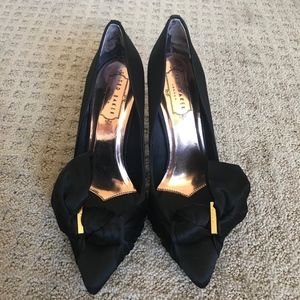 Black Satin Heels - Ted Baker